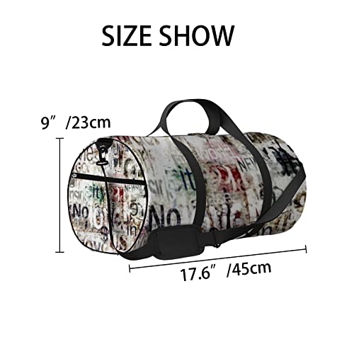 Abstrakte Grunge Urban Geometrisch Chaotisches Muster Sporttasche Tragetasche Wasserdichte Sporttasche mit Schultergurt Reißverschluss 2 Seitentaschen für Männer und Frauen, Reise- und Aufbewahrungs-U Abstrakte Grunge Urban Geometrisch Chaotisches Muster Sporttasche Tragetasche Wasserdichte Sporttasche mit Schultergurt Reißverschluss 2 Seitentaschen für Männer und Frauen, Reise- und Aufbewahrungs-U von NLWQEKV