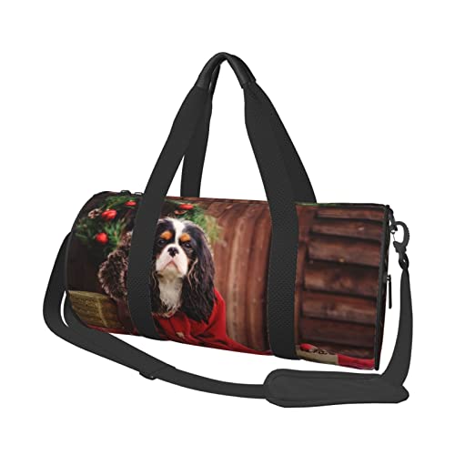 Cavalier King Charles Spaniel Hunde-Reisetasche, große Sport-Sporttasche, multifunktionale Übernachtungstasche für Männer und Frauen von NLWQEKV