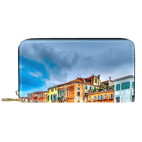 NLWQEKV Geldbörsen für Damen und Herren, Kartenhalter, Tasche, Ölgemälde, PU-Leder, Aufbewahrung, große Geldbörse von NLWQEKV