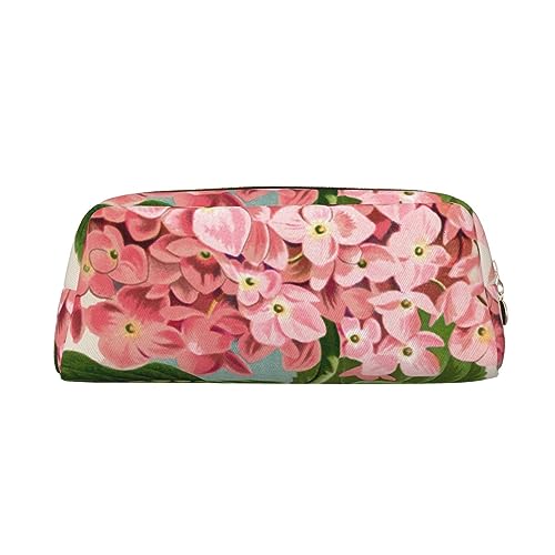 NLWQEKV Leder-Federmäppchen, rosa Blumen, Bedruckt, Federmäppchen, Federmäppchen, Leder-Bleistifttasche, Schreibwaren-Tasche, Organizer von NLWQEKV