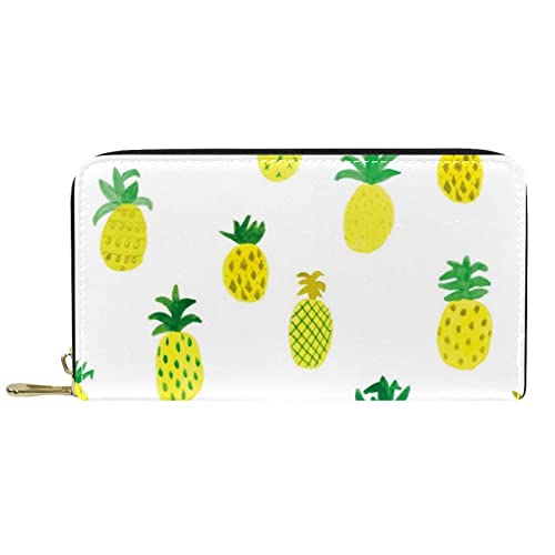 NLWQEKV Leder-Geldbörse für Herren, große Damen-Geldbörse für Karten, Kiefern, Münzfach mit Reißverschluss von NLWQEKV