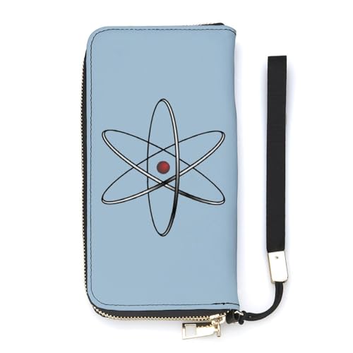 NLWQEKV Physics Science Handgelenk-Geldbörse, Leder, langes Kartenetui, schmale Clutch-Handtasche für Damen von NLWQEKV