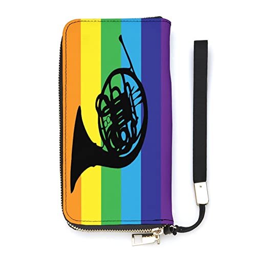 NLWQEKV Regenbogen-Geldbörse aus Leder mit französischem Horn, großes Fassungsvermögen, Clutch, Handytasche, Geldbörse, Kreditkartenetui mit Handgelenkschlaufe für Männer und Frauen NLWQEKV Regenbogen-Geldbörse aus Leder mit französischem Horn, großes Fassungsvermögen, Clutch, Handytasche, Geldbörse, Kreditkartenetui mit Handgelenkschlaufe für Männer und Frauen von NLWQEKV
