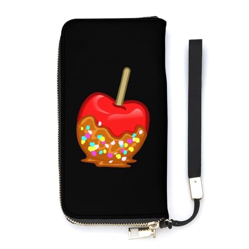 NLWQEKV Sweet Candy Cherry Handgelenk-Geldbörse, Leder, langes Kartenfach, schmale Clutch-Handtasche für Damen von NLWQEKV