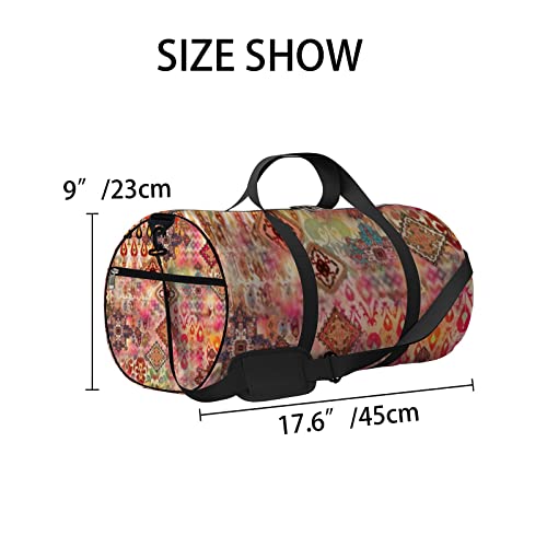 Nahtloses ethnisches schönes Muster auf abstrakter Sporttasche, Tragetasche, wasserdichte Sporttasche mit Schultergurt, Reißverschluss, 2 Seitentaschen für Männer und Frauen, Reise- und Aufbewahrungs- Nahtloses ethnisches schönes Muster auf abstrakter Sporttasche, Tragetasche, wasserdichte Sporttasche mit Schultergurt, Reißverschluss, 2 Seitentaschen für Männer und Frauen, Reise- und Aufbewahrungs- von NLWQEKV