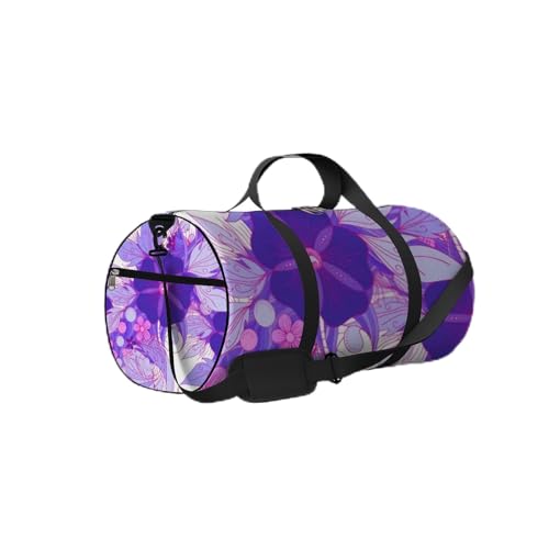 Romantische Blumen-dekorative nahtlose Vektor-Muster-Sporttasche, Tragetasche, wasserdichte Sporttasche mit Schultergurt, Reißverschluss, 2 Seitentaschen für Männer und Frauen, Reise- und Aufbewahrung Romantische Blumen-dekorative nahtlose Vektor-Muster-Sporttasche, Tragetasche, wasserdichte Sporttasche mit Schultergurt, Reißverschluss, 2 Seitentaschen für Männer und Frauen, Reise- und Aufbewahrung von NLWQEKV