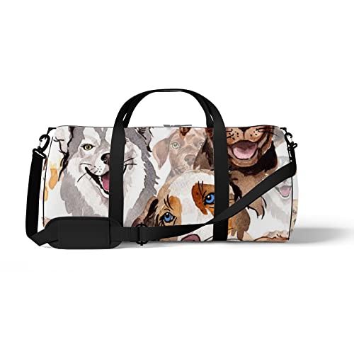 Sport- und Fitnessstudio-Reisetasche für Yoga, Tanzen, Übernachtungs-Weekend-Reisetasche, Aquarell-Stil, Hund, Workout-Handtasche, Umhängetasche für Damen und Herren Sport- und Fitnessstudio-Reisetasche für Yoga, Tanzen, Übernachtungs-Weekend-Reisetasche, Aquarell-Stil, Hund, Workout-Handtasche, Umhängetasche für Damen und Herren von NLWQEKV