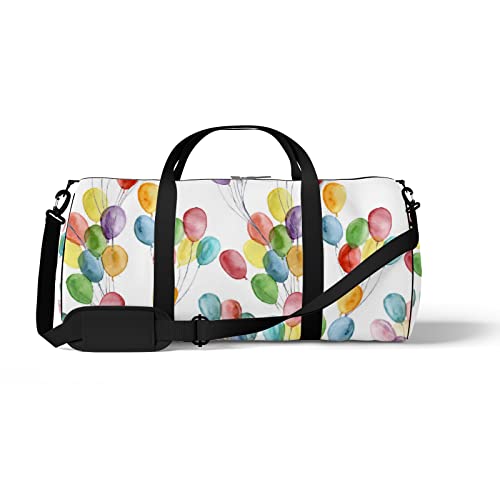 Sport- und Fitnessstudio-Reisetasche für Yoga, Tanzen, Übernachtungs-Weekend-Reisetasche, Aquarell- und leuchtender Ballon, Workout-Handtasche zum Mitnehmen für Damen und Herren von NLWQEKV