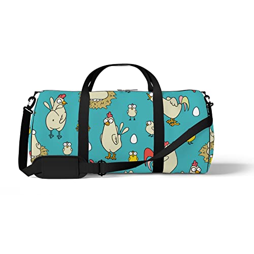 Sport- und Fitnessstudio-Reisetasche für Yoga, Tanzen, Übernachtungs-Weekend-Reisetasche, Oster-Hühnernest, Workout-Tragetasche für Damen und Herren von NLWQEKV