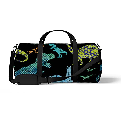 Sport- und Fitnessstudio-Reisetasche für Yoga, Tanzen, Übernachtungs-Weekend-Reisetasche mit Dinosaurier-Muster, Workout-Handgepäck-Umhängetasche für Damen und Herren von NLWQEKV