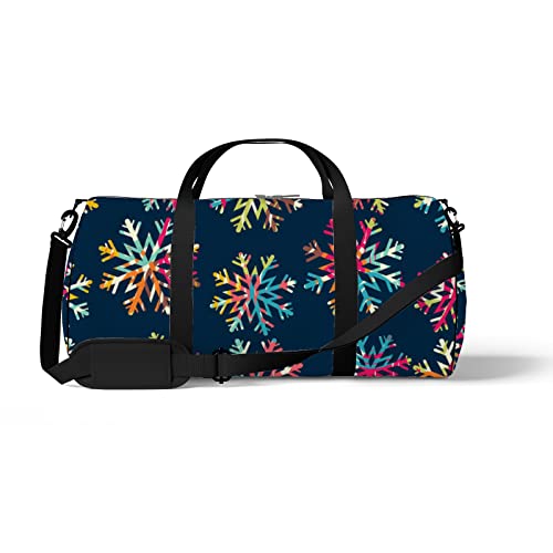 Sport- und Fitnessstudio-Reisetasche für Yoga, Tanzen, Übernachtungs-Wochenend-Reisetasche, Bunte Schneeflocken, Workout-Handtasche zum Mitnehmen für Damen und Herren Sport- und Fitnessstudio-Reisetasche für Yoga, Tanzen, Übernachtungs-Wochenend-Reisetasche, Bunte Schneeflocken, Workout-Handtasche zum Mitnehmen für Damen und Herren von NLWQEKV