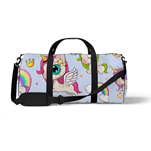 Sport- und Fitnessstudio-Reisetasche für Yoga, Tanzen, Übernachtungs-Wochenend-Reisetasche, süßes Cartoon-Einhorn, Workout-Handtasche zum Mitnehmen, Umhängetasche für Damen und Herren Sport- und Fitnessstudio-Reisetasche für Yoga, Tanzen, Übernachtungs-Wochenend-Reisetasche, süßes Cartoon-Einhorn, Workout-Handtasche zum Mitnehmen, Umhängetasche für Damen und Herren von NLWQEKV