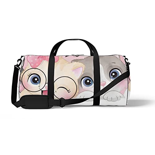 Sport- und Fitnessstudio-Reisetasche für Yoga, Tanzen, Übernachtungs-Wochenend-Reisetasche mit niedlichen kleinen Kätzchen, Workout-Handtasche zum Mitnehmen für Damen und Herren Sport- und Fitnessstudio-Reisetasche für Yoga, Tanzen, Übernachtungs-Wochenend-Reisetasche mit niedlichen kleinen Kätzchen, Workout-Handtasche zum Mitnehmen für Damen und Herren von NLWQEKV