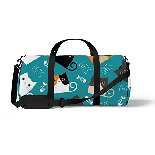Sport- und Fitnessstudio-Reisetasche für Yoga, Tanzen, Übernachtungs-Wochenende-Reisetasche, Bunte süße Katze, Workout-Handtasche zum Mitnehmen, Umhängetasche für Damen und Herren Sport- und Fitnessstudio-Reisetasche für Yoga, Tanzen, Übernachtungs-Wochenende-Reisetasche, Bunte süße Katze, Workout-Handtasche zum Mitnehmen, Umhängetasche für Damen und Herren von NLWQEKV