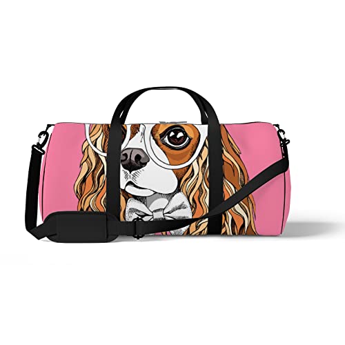 Sport- und Fitnessstudio-Reisetasche für Yoga, Tanzen, Wochenend-Reisetasche für die Nacht, Hund mit Brille, Workout-Handtasche zum Mitnehmen, Umhängetasche für Damen und Herren Sport- und Fitnessstudio-Reisetasche für Yoga, Tanzen, Wochenend-Reisetasche für die Nacht, Hund mit Brille, Workout-Handtasche zum Mitnehmen, Umhängetasche für Damen und Herren von NLWQEKV