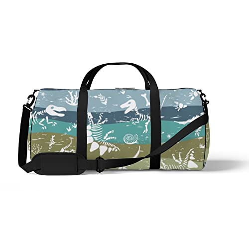 Sport- und Fitnessstudio-Reisetasche für Yoga, Tanzen, Wochenend-Reisetasche mit nahtlosem Dinosaurier-Skelett, Workout-Umhängetasche für Damen und Herren Sport- und Fitnessstudio-Reisetasche für Yoga, Tanzen, Wochenend-Reisetasche mit nahtlosem Dinosaurier-Skelett, Workout-Umhängetasche für Damen und Herren von NLWQEKV