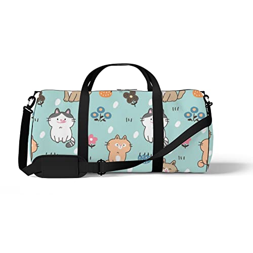 Sport- und Fitnessstudio-Reisetasche für Yoga, Tanzen, Wochenend-Reisetasche mit niedlichem Cartoon-Motiv, Workout-Umhängetasche für Damen und Herren von NLWQEKV