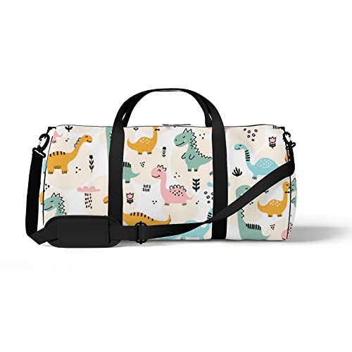 Sport- und Fitnessstudio-Reisetasche für Yoga, Tanzen, Wochenend-Reisetasche mit niedlichem Dinosaurier-Muster, Workout-Umhängetasche für Damen und Herren von NLWQEKV