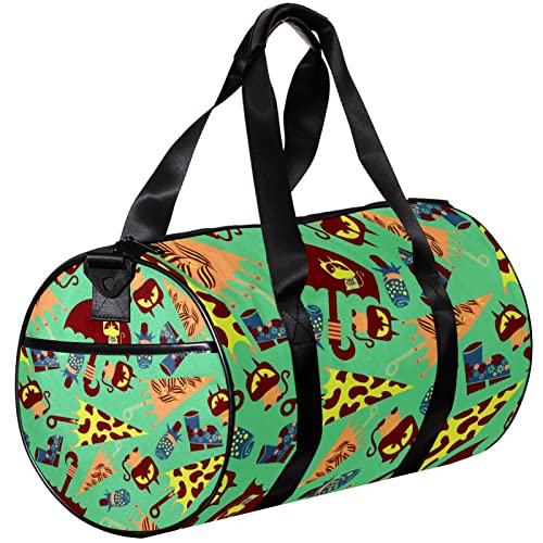 Sporttasche, kleine Reisetasche, Sporttasche für Yoga, Regenschirm und Katze, Outdoor-Fitnesstasche, Handgepäcktasche von NLWQEKV