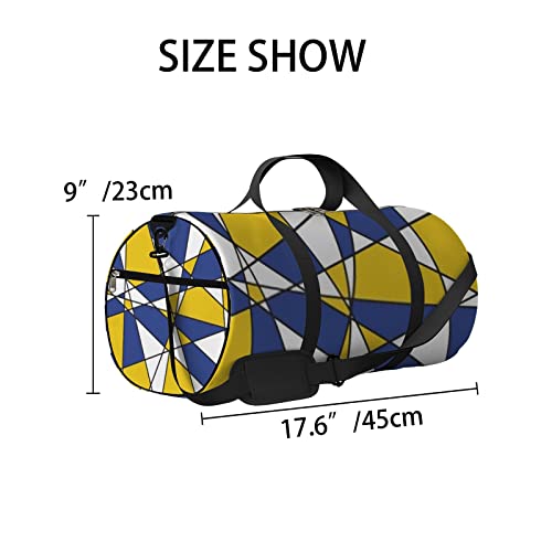 Sporttasche mit abstraktem geometrischem Hintergrund, Tragetasche, wasserdichte Sporttasche mit Schultergurt, Reißverschluss, 2 Seitentaschen für Damen und Herren, Reise- und Aufbewahrungs-Umhängetasc von NLWQEKV
