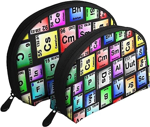 Stück Kosmetiktaschen Farbiges Periodensystem Elemente Wiederholende Reise-Make-up-Tasche Shell Kulturbeutel Damen Handtasche Stück Kosmetiktaschen Farbiges Periodensystem Elemente Wiederholende Reise-Make-up-Tasche Shell Kulturbeutel Damen Handtasche von NLWQEKV