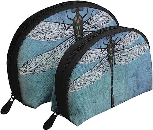 Stück Kosmetiktaschen Grunge Vintage Libelle Bug Reise Make-up Tasche Shell Kulturbeutel Damen Handtasche von NLWQEKV