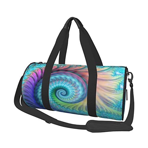 Türkise Batik-Oktopus-Reisetasche, große Sport-Sporttasche, multifunktionale Übernachtungstasche für Männer und Frauen von NLWQEKV