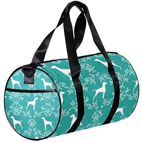 Turnbeutel, kleine Reisetasche, Sport-Einkaufstasche für Yoga, Blumenmuster, Hund, Outdoor-Fitnesstasche, Handgepäcktasche von NLWQEKV