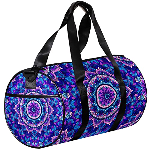 Turnbeutel, kleine Reisetasche, Sport-Einkaufstasche für Yoga, Kunst-Ethno-Blumen-Mandala, Outdoor-Fitnesstasche, Handgepäcktasche von NLWQEKV