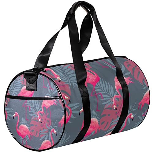 Turnbeutel, kleine Reisetasche, Sport-Einkaufstasche für Yoga, Tropisches Flamingo-Muster, Outdoor-Fitnesstasche, Handgepäcktasche von NLWQEKV