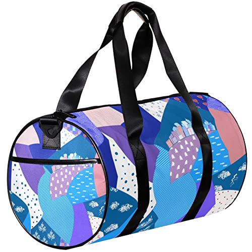 Turnbeutel, kleine Reisetasche, Sport-Einkaufstasche für Yoga, abstrakt, gestreift, modern, Outdoor-Fitnesstasche, Handgepäcktasche von NLWQEKV