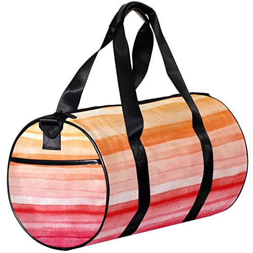 Turnbeutel, kleine Reisetasche, Sport-Einkaufstasche für Yoga, rosa Bunte Streifen, Outdoor-Fitnesstasche, Handgepäcktasche von NLWQEKV