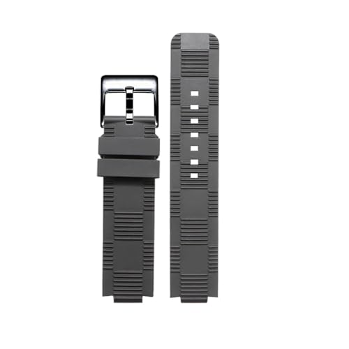 NMASDUYPU 21x12 (Schnittstelle) MM Silikonkautschukarmband for Herren-Quarzuhrenarmband Q114K0 Taucheruhrengürtel in Schwarz(Black black) von NMASDUYPU