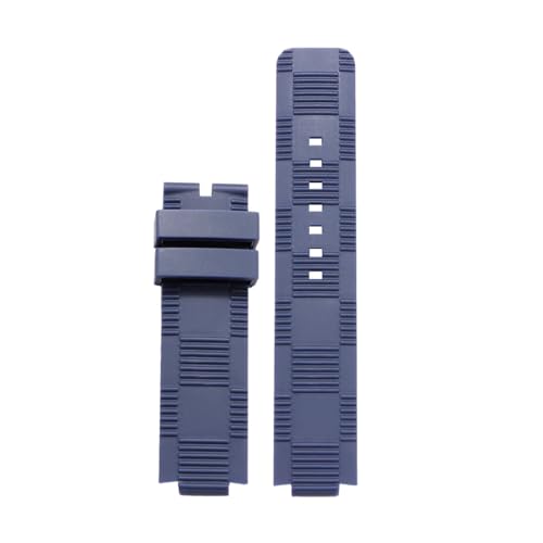 NMASDUYPU 21x12 (Schnittstelle) MM Silikonkautschukarmband for Herren-Quarzuhrenarmband Q114K0 Taucheruhrengürtel in Schwarz(Blue no clasp) von NMASDUYPU