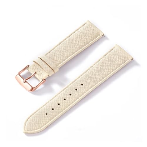 NMASDUYPU Bedrucktes Lederarmband Rindsleder Uhrenarmband Handarbeit Blau Gelb Braun Braun Herren Damen Uhrenarmband(Milkshake white,17mm) von NMASDUYPU