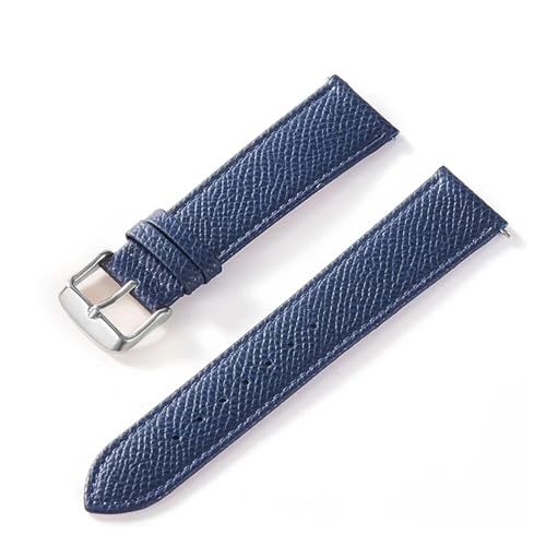 NMASDUYPU Bedrucktes Lederarmband Rindsleder Uhrenarmband Handarbeit Blau Gelb Braun Braun Herren Damen Uhrenarmband(Royal blue,13mm) von NMASDUYPU