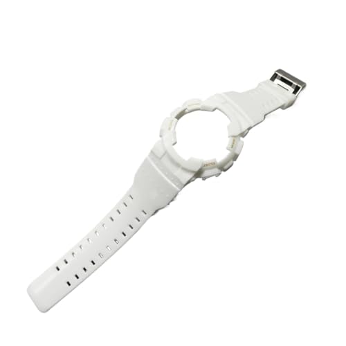 NMASDUYPU Integriertes Set Armband Armband for GA100 GA110 GA120 GA140 Wasserdichte Uhrenarmbänder und -gehäuse(White Gold) von NMASDUYPU