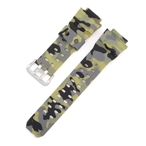 NMASDUYPU Silikonkautschukarmband for GW9400 GW9300 Band Männer Frauen Sport Wasserdichte Uhrenarmbänder Mattes Armband TPU Gürtel Zubehör(Camouflage green) von NMASDUYPU