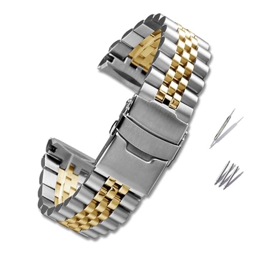 NMASDUYPU Solides Edelstahl-Uhrenarmband for SRPA21 SRP777 SRPC25 SRP773 SRP775 SRP779 Armband 22 Armband(Silver-gold) von NMASDUYPU
