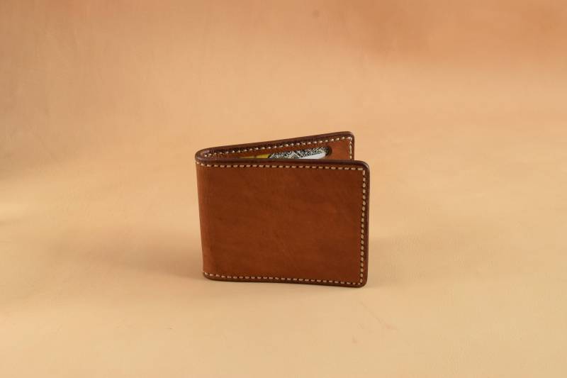 Handgefertigte Geldbörse Aus Pflanzlich Gegerbtem Leder von NMLeatherShop