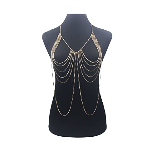 Körper Kette Luxus Kristall Strass Quaste Lange Körper Kette Harness Slave Halskette Strand Schmuck Halskette für Frauen Körper Schmuck Zubehör Körper Kette Luxus Kristall Strass Quaste Lange Körper Kette Harness Slave Halskette Strand Schmuck Halskette für Frauen Körper Schmuck Zubehör von NMNMNM