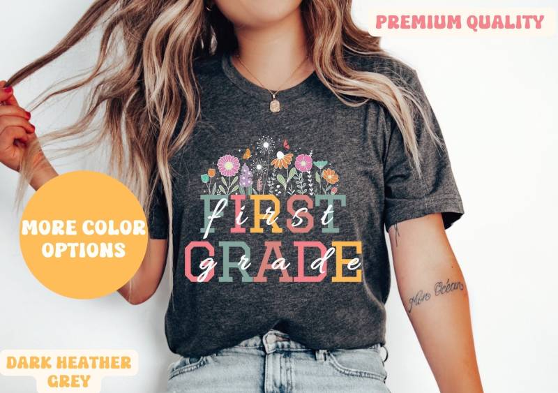 1. Klasse Lehrer Shirt Erstklassige Tag Erster Zurück in Der Schule T-Shirts Erste Tshirt Wertschätzung Team von NMSCharms