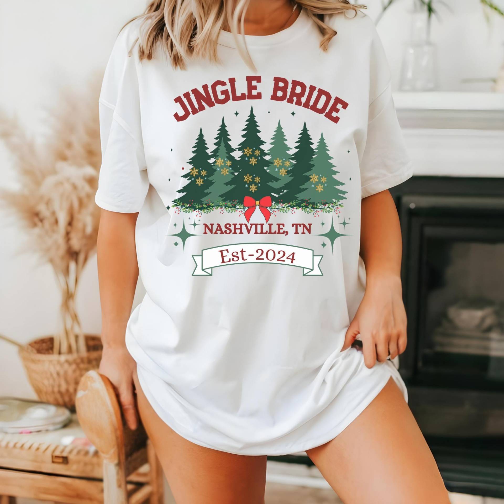 Weihnachts-Bachelorette-Shirts Für Braut Und Brautjungfern, Urlaub Brautparty-T-Shirts, Festliche Braut-Kader-Shirts, Weihnachtsbrautjungfern-Shirts von NMSCharms