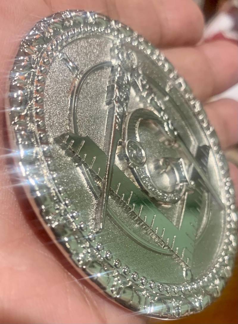 Masonic Master Mason Schweres Automobil Auto Emblem Silber Chrom Beendet von NMSMasonicOutfitters