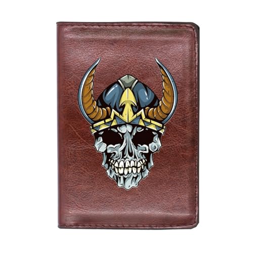 Einzigartige Mittelalterliche Retro-Leder-Geldbörsen Aus Echtem Leder, Luxus-Geldbörse For Herren, Weihnachtsgeburtstagsgeschenk, Nordisches Wikinger-Symbol-Amulett-Geldbörse ( Color : B-wallet 22 ) von NMVAWIPT