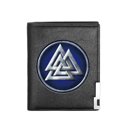 Einzigartige Mittelalterliche Retro-Leder-Geldbörsen Aus Echtem Leder, Luxus-Geldbörse For Herren, Weihnachtsgeburtstagsgeschenk, Nordisches Wikinger-Symbol-Amulett-Geldbörse ( Color : C-wallet 21 ) von NMVAWIPT