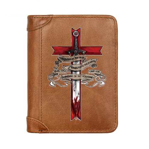 Einzigartige Mittelalterliche Retro-Leder-Geldbörsen Aus Echtem Leder, Luxus-Geldbörse For Herren, Weihnachtsgeburtstagsgeschenk, Nordisches Wikinger-Symbol-Amulett-Geldbörse ( Color : G-Wallet 18 ) von NMVAWIPT