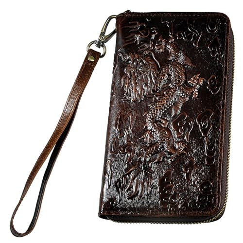 Einzigartige Mittelalterliche Retro-Leder-Geldbörsen Aus Echtem Leder, Luxus-Geldbörse For Herren, Weihnachtsgeburtstagsgeschenk, Nordisches Wikinger-Symbol-Amulett-Geldbörse ( Color : K-Wallet 4 ) von NMVAWIPT