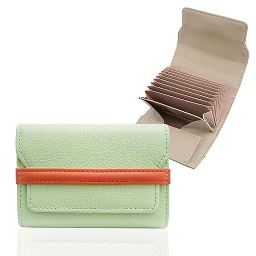 NMVAWIPT Damen Schlanke Brieftasche Münzgeldbörse Tragbare Reisebrieftasche Kreditkartenetui Organizer Halter(Green) von NMVAWIPT