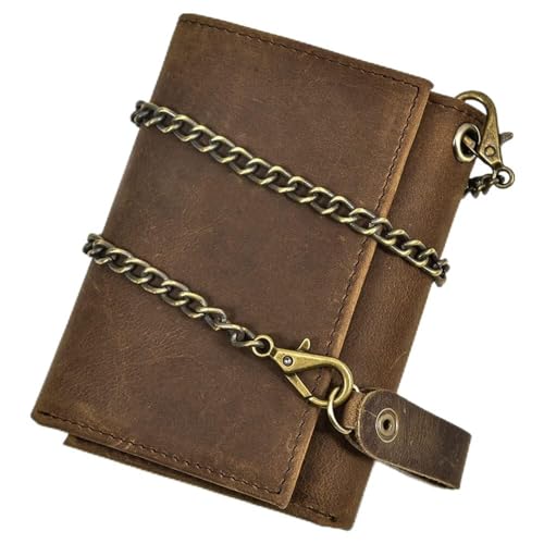 NMVAWIPT Herren Retro Kompakte Geldbörsen Dreifach Gefaltete Casual Short Wallet von NMVAWIPT